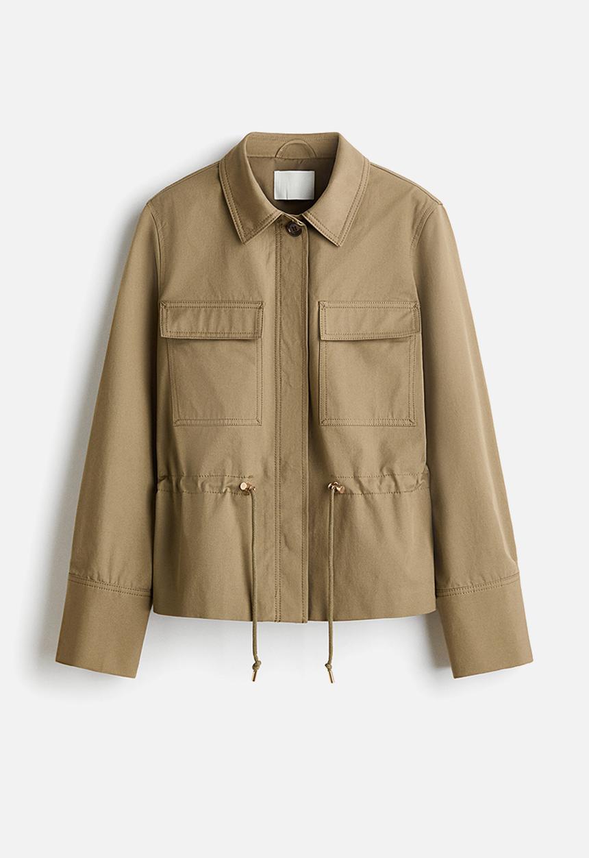 H&M - Cotton twill jacket - khaki green