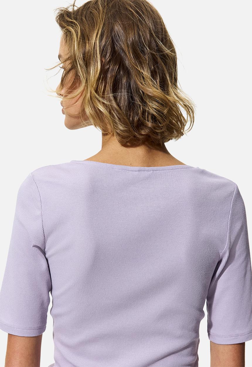 H&M - Ribbed v-neck top - lilac