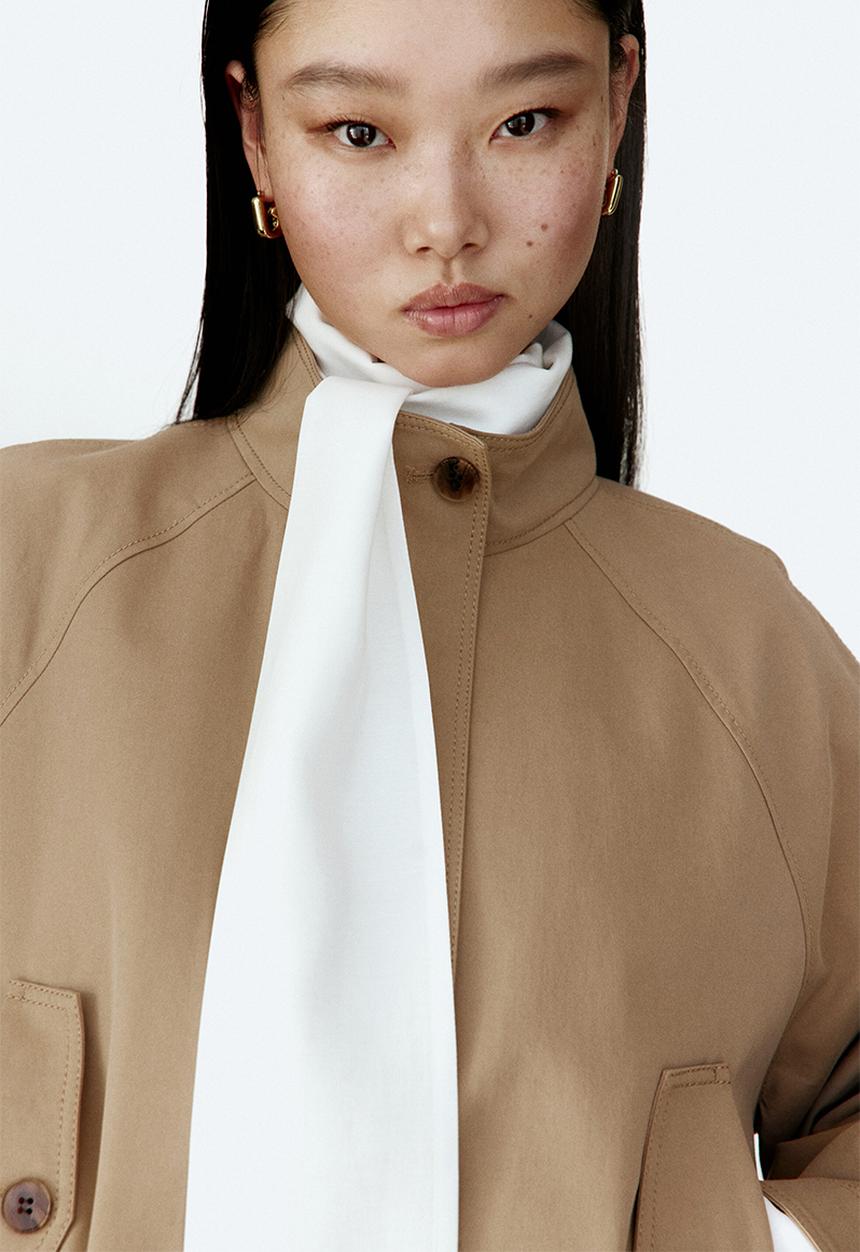 H&M - Cotton twill jacket - dark beige