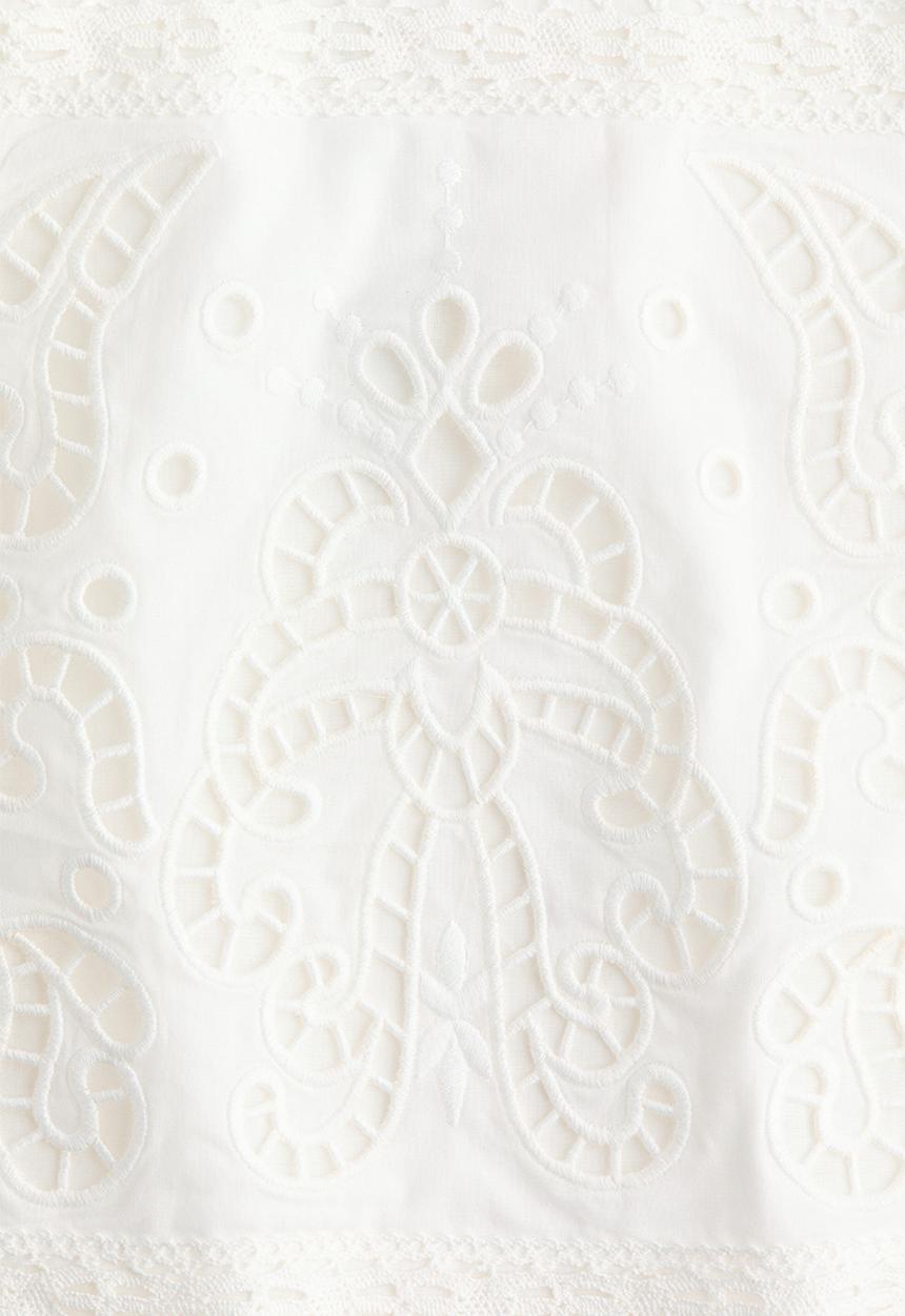 H&M - Broderie anglaise strappy top - white