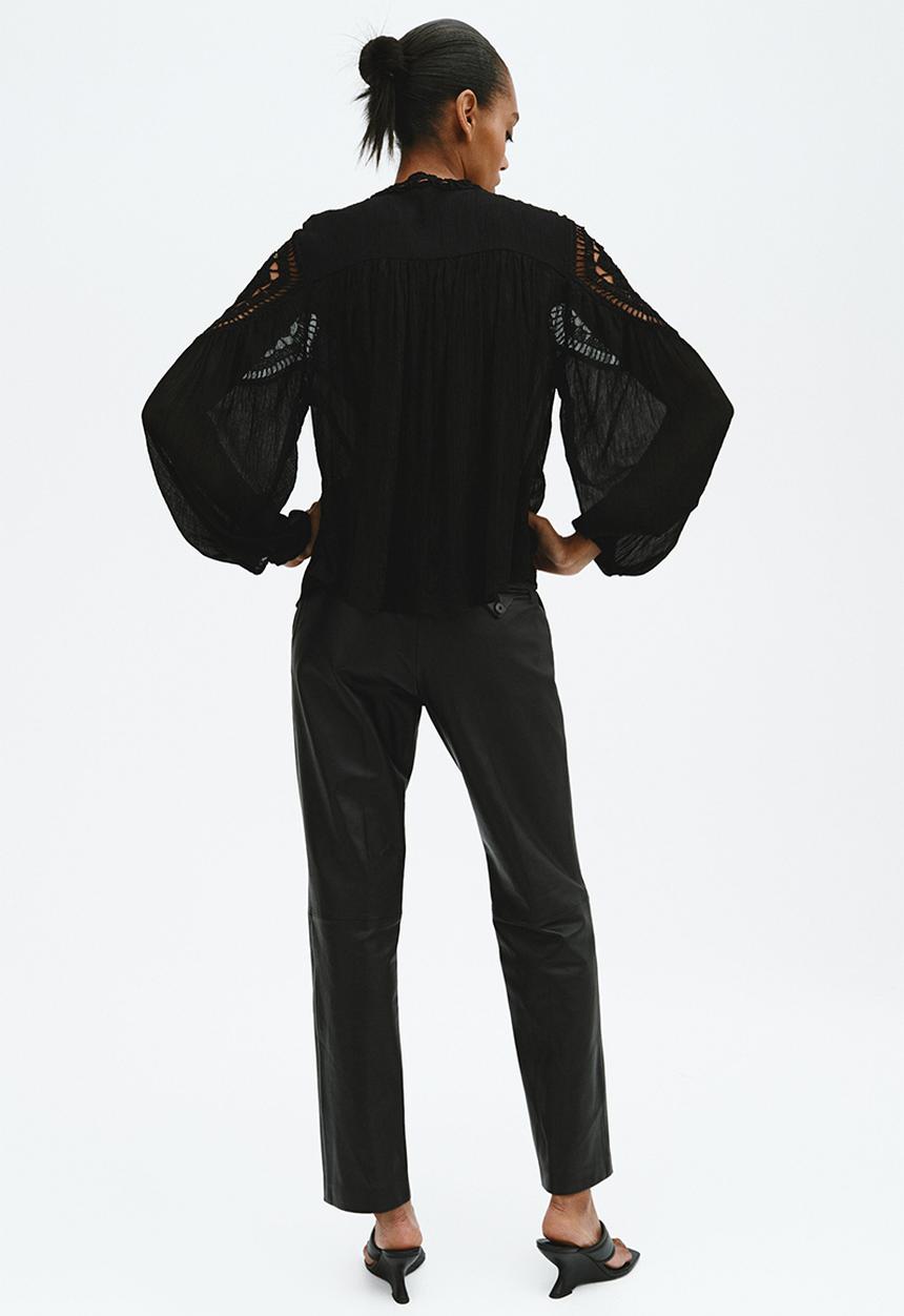 H&M - Crochet-look blouse - black