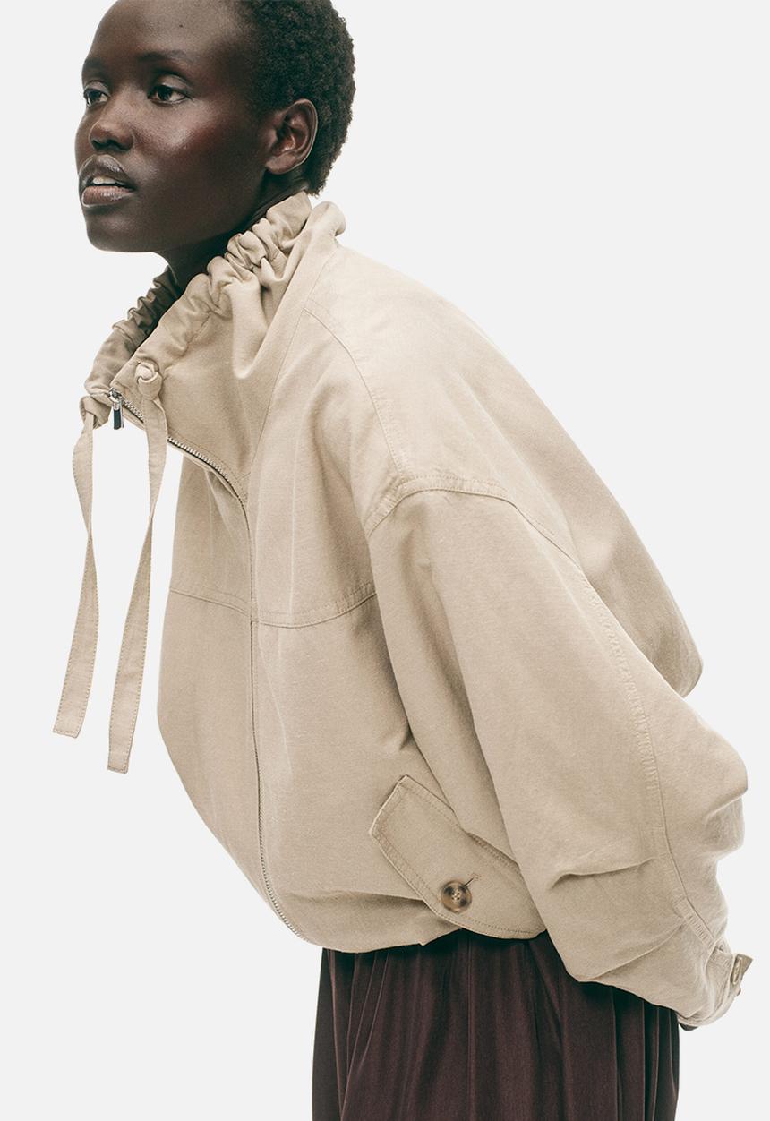 H&M - Linen-blend jacket - beige