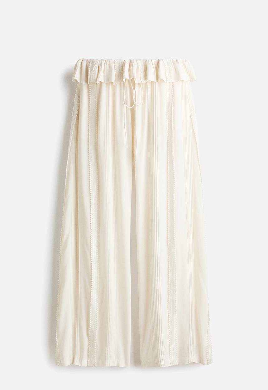 H&M - Pintucked trousers - cream