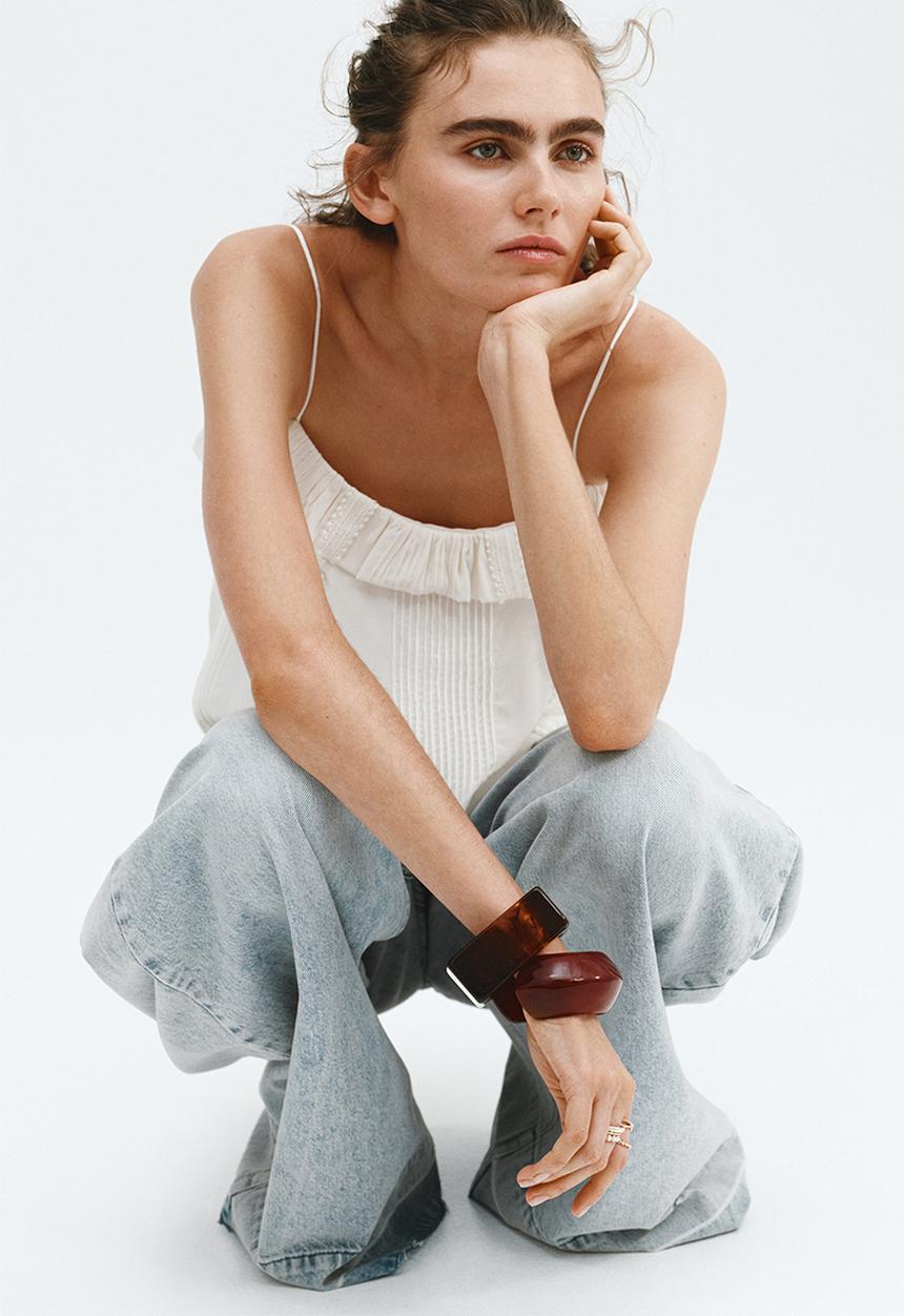 H&M - Wide-leg jeans - light denim blue