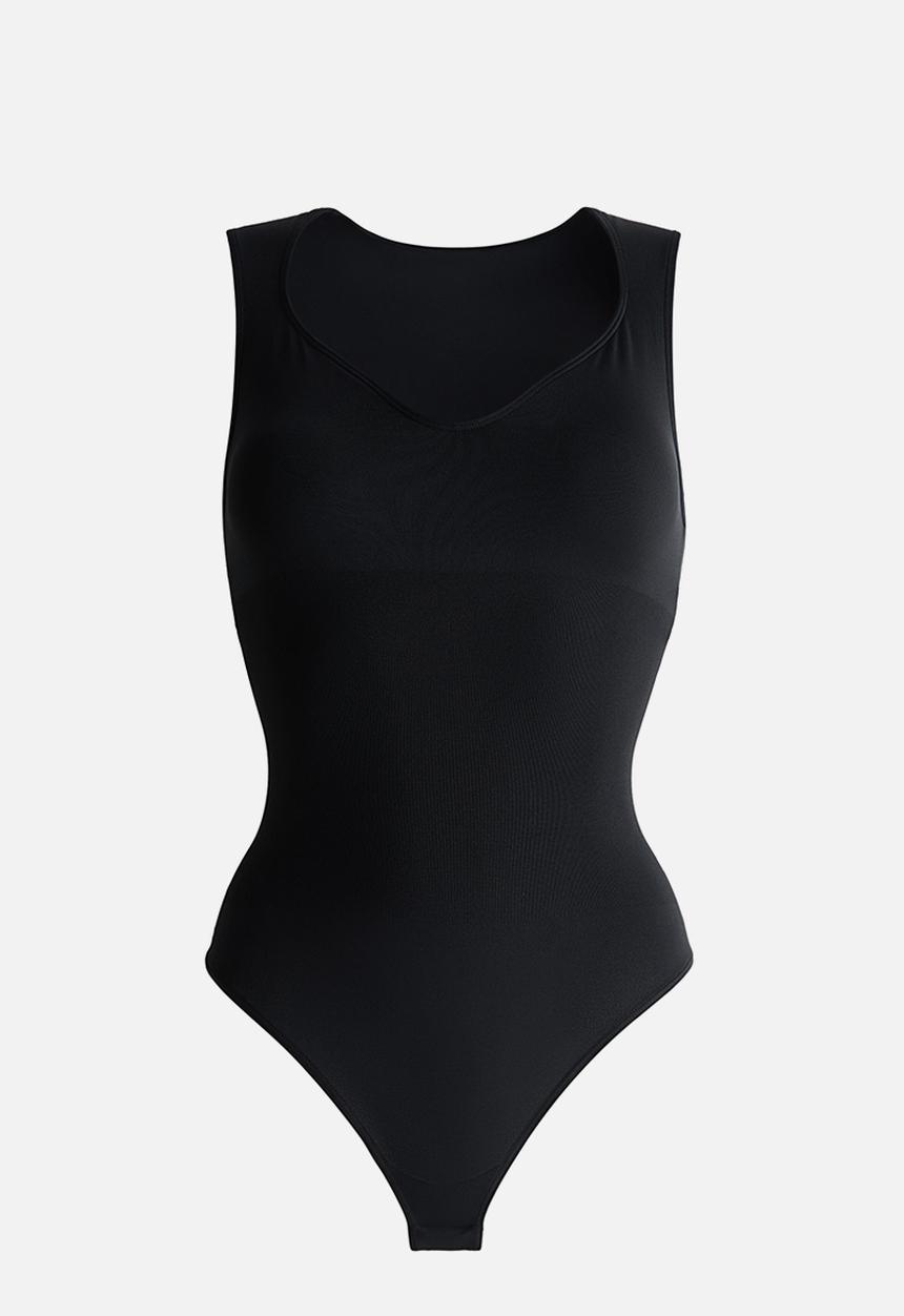 H&M - Seamless light shape thong body - black