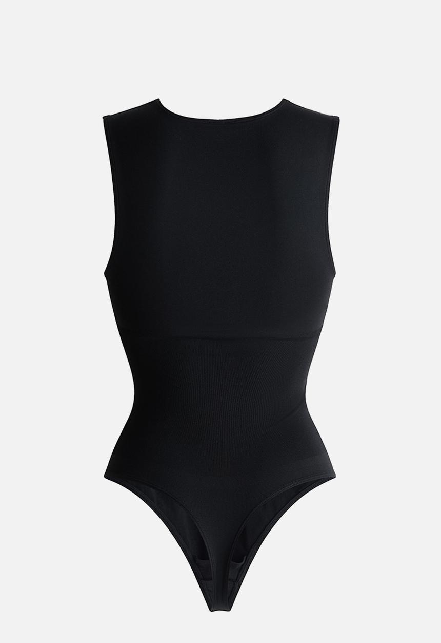 H&M - Seamless light shape thong body - black
