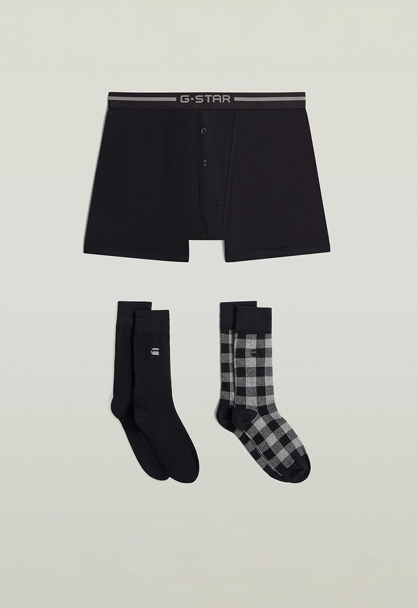 G-STAR - Boxer and sock set - black