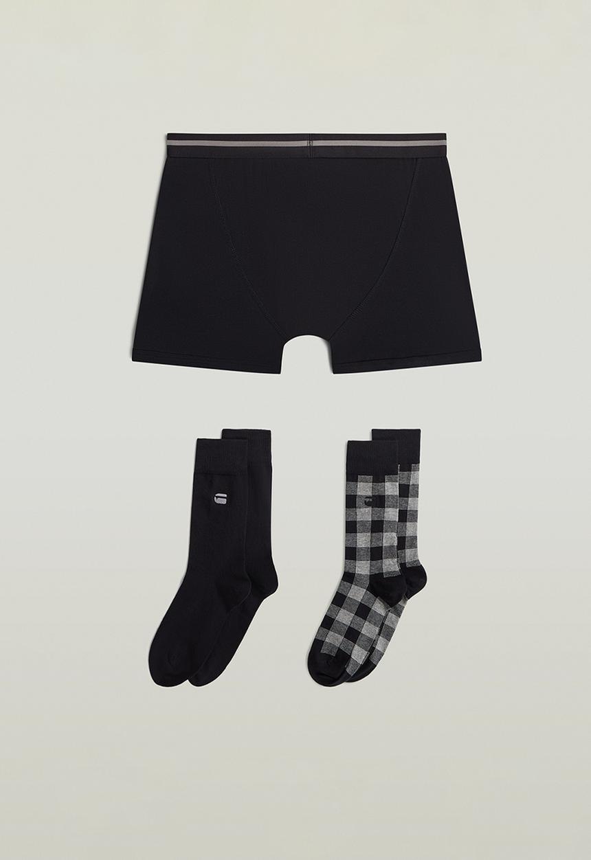 G-STAR - Boxer and sock set - black