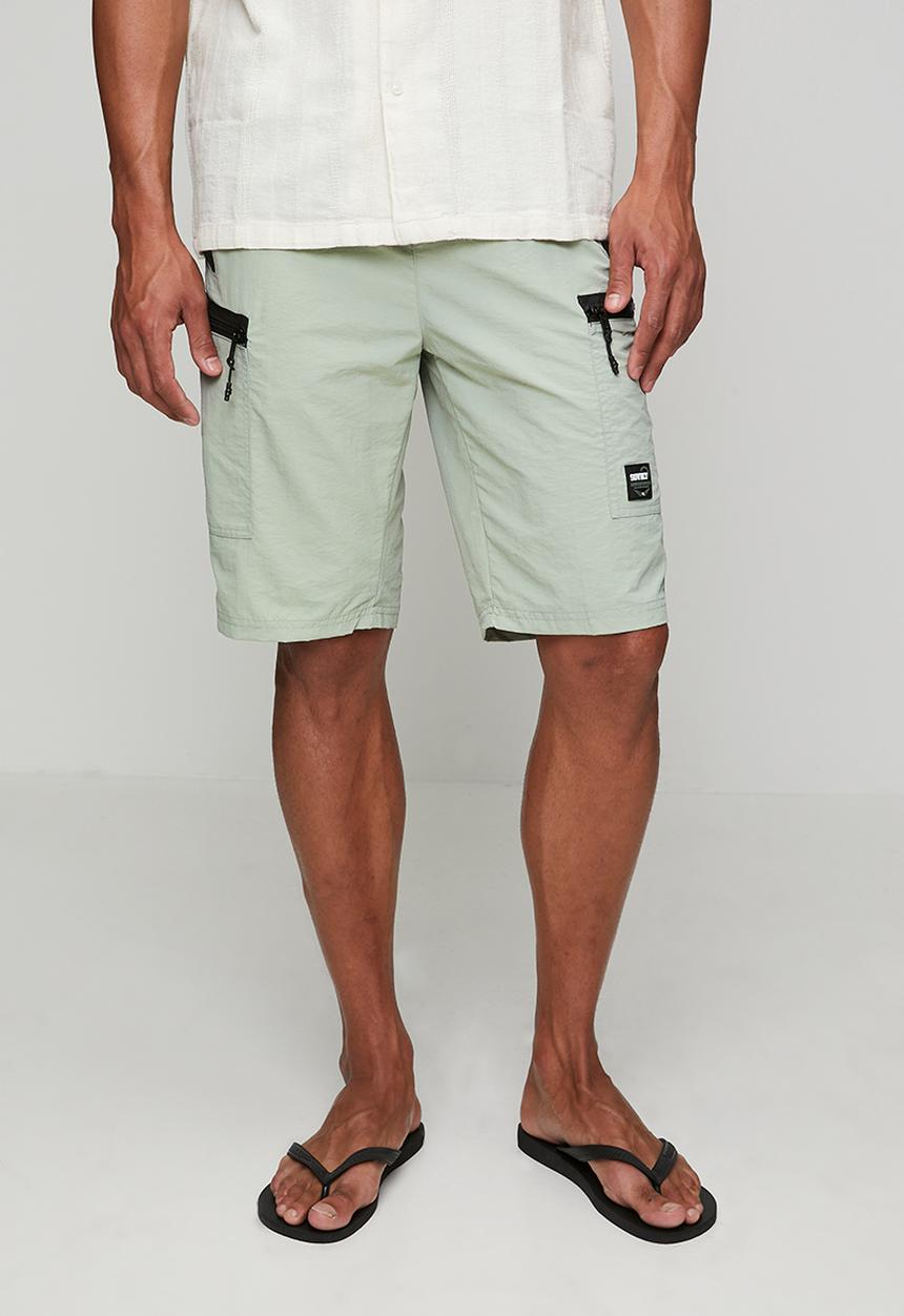 SOVIET - Nylon Shorts-Dark Sage