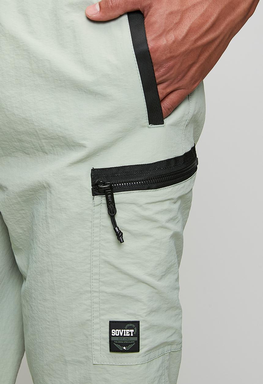 SOVIET - Nylon Shorts-Dark Sage