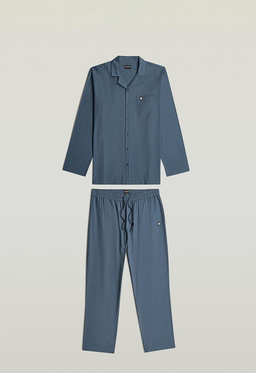 G-STAR - Tee s\s and pant set-Dark Denim