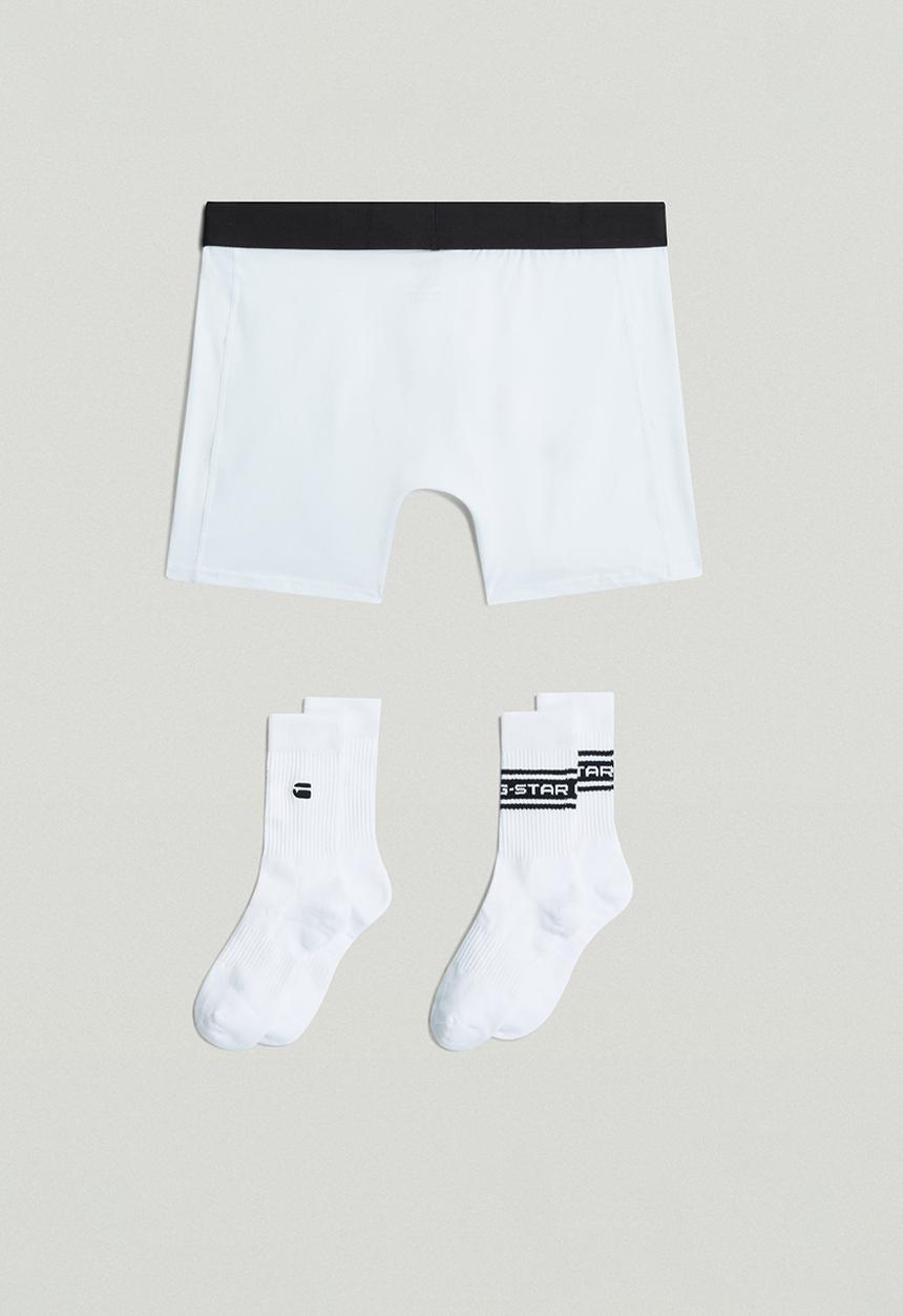 G-STAR - Boxer and 2pk sock giftset - white 