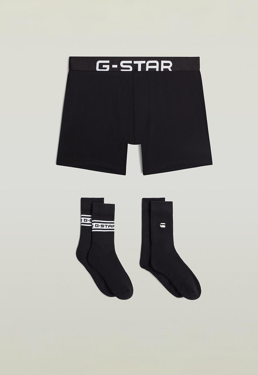 G-STAR - Boxer and 2pk sock giftset - black