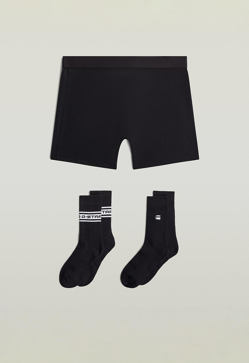 G-STAR - Boxer and 2pk sock giftset - black