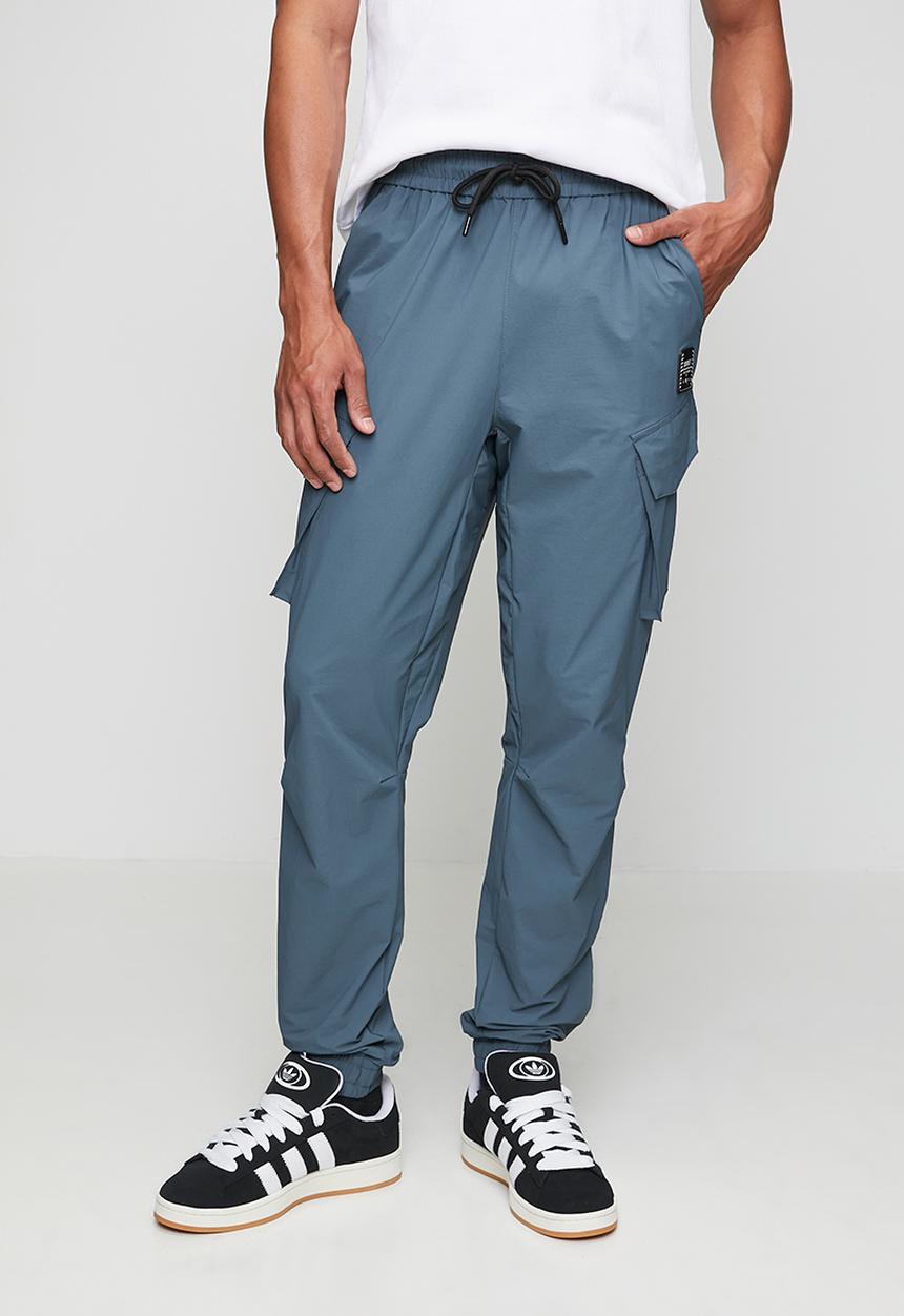 SOVIET - Nylon Track Pants-Petrol
