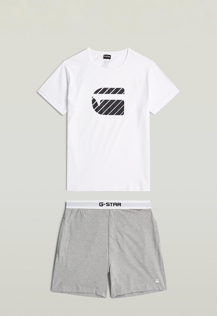 G-STAR - Tee s\s and Short set-White