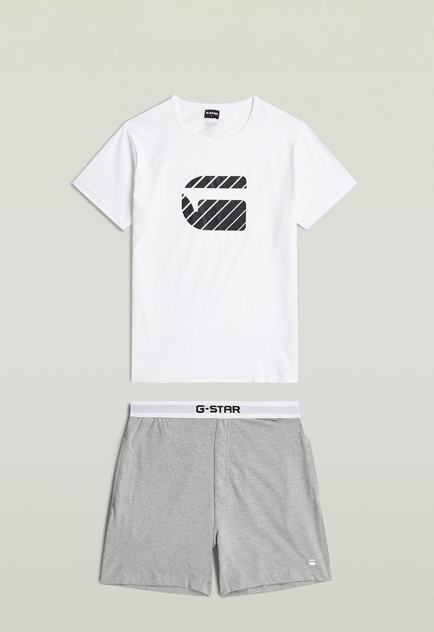 G-STAR - Tee s\s and Short set-White
