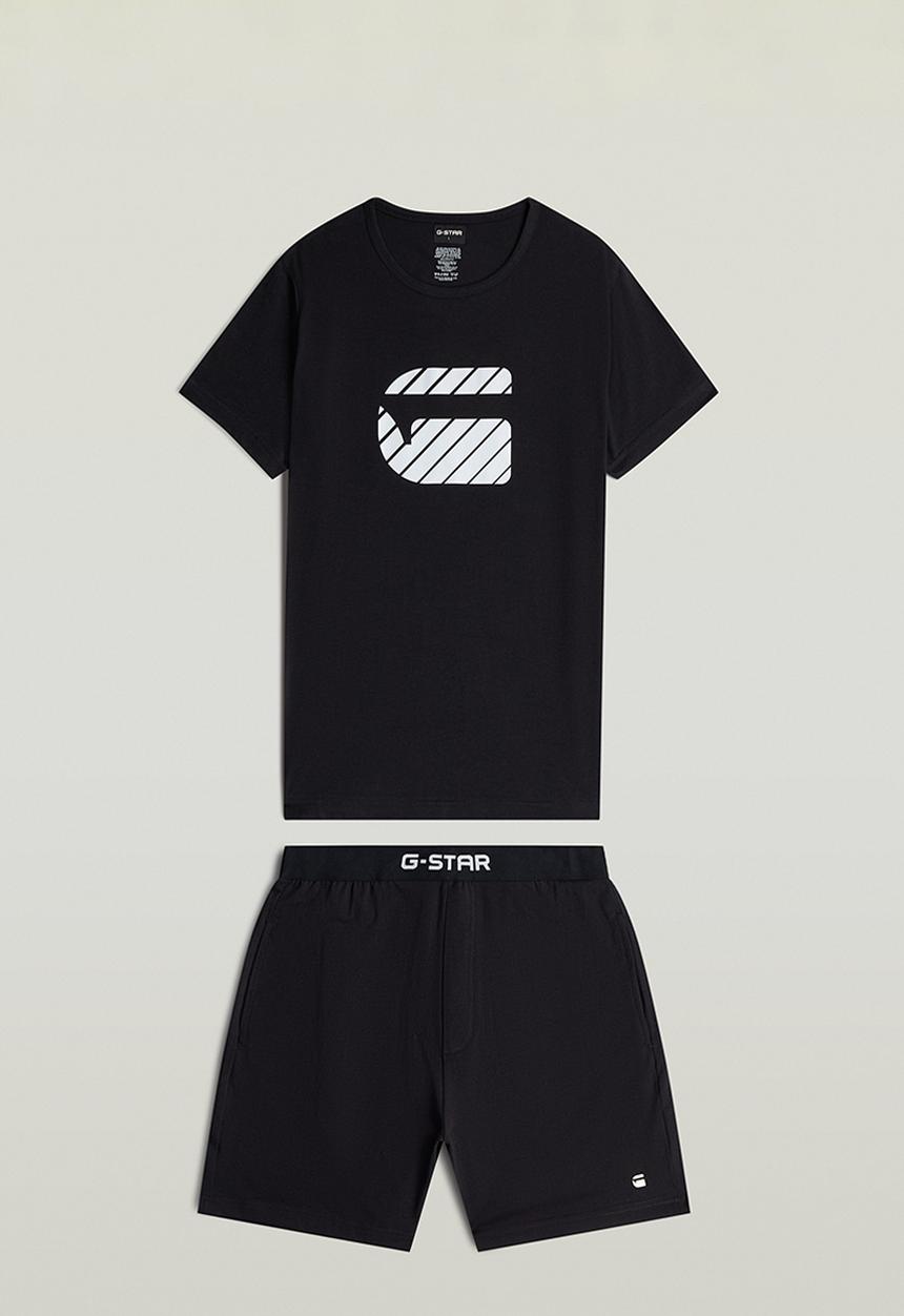 G-STAR - Tee s\s and Short set-Dk Black