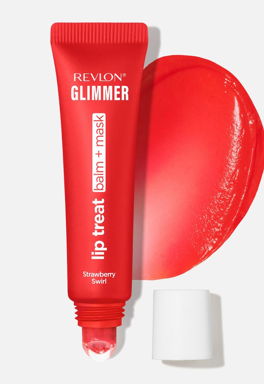 Revlon - Glimmer Lip Treatment Balm + Mask - 011 Strawberry Swirl