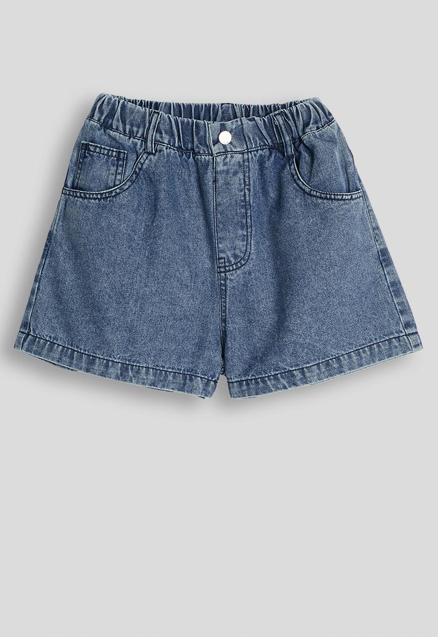 Pop Candy - Denim shorts with mock pockets - blue