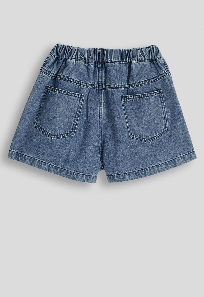 Pop Candy - Denim shorts with mock pockets - blue