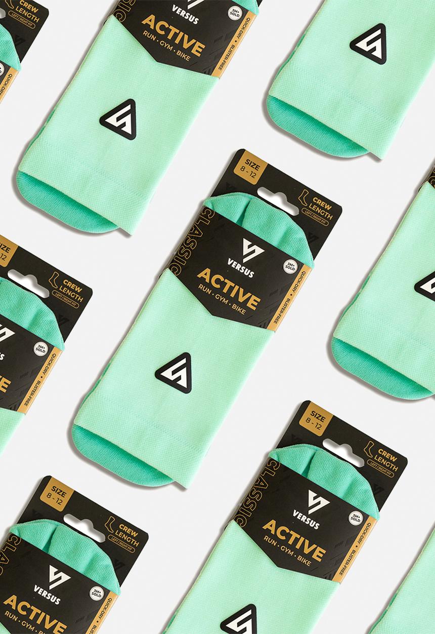 Versus - Classic Active Crew Tab Socks - Mint