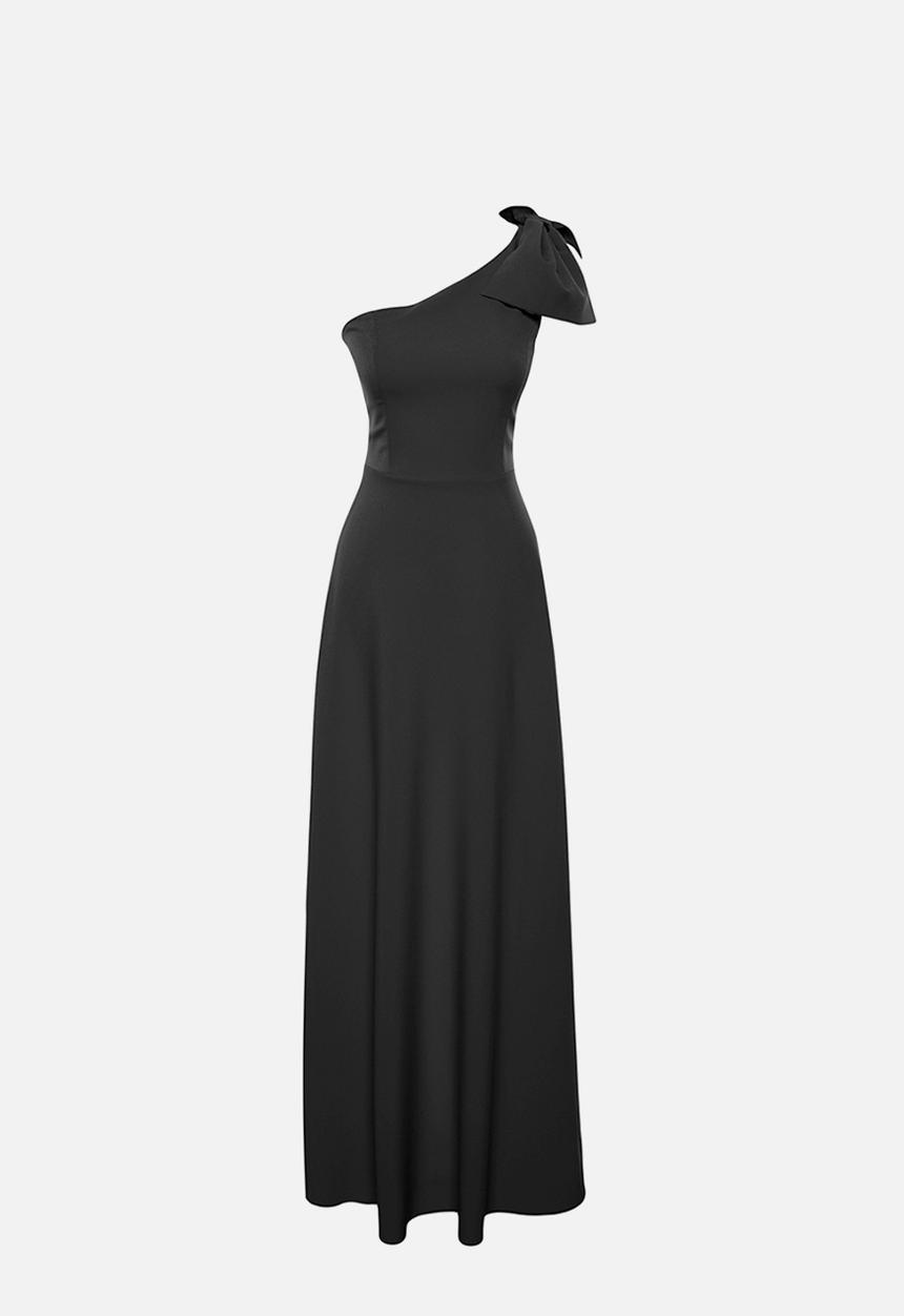 Trendyol - A-Line Evening and Graduation Dress - Black