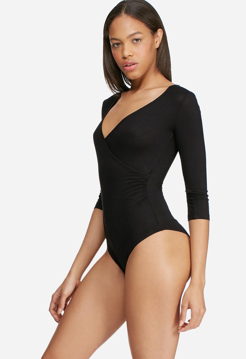 dailyfriday - Wrap V-neck bodysuit