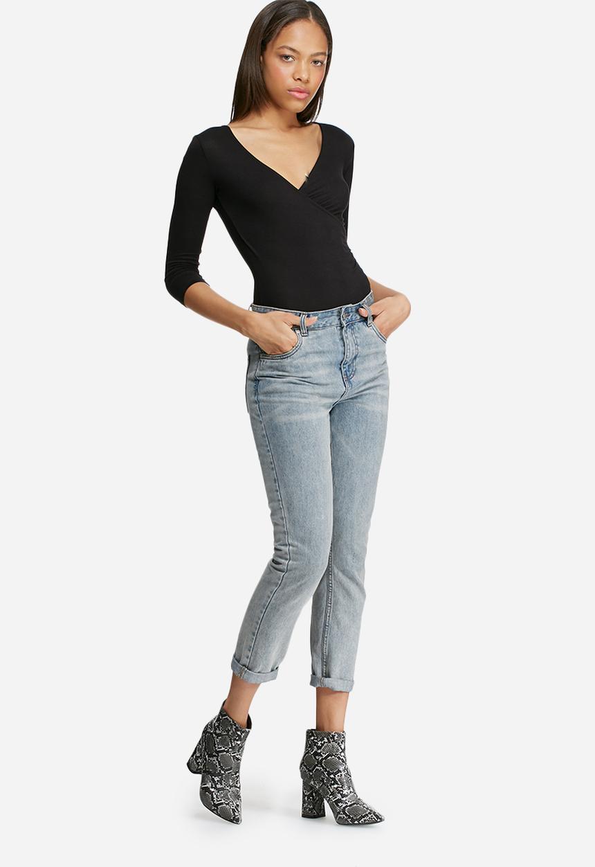 dailyfriday - Wrap V-neck bodysuit