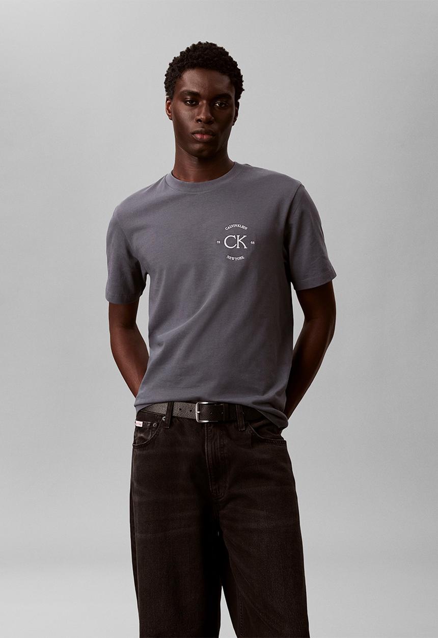 Calvin Klein - Circular CK Logo T-Shirt - Turbulence
