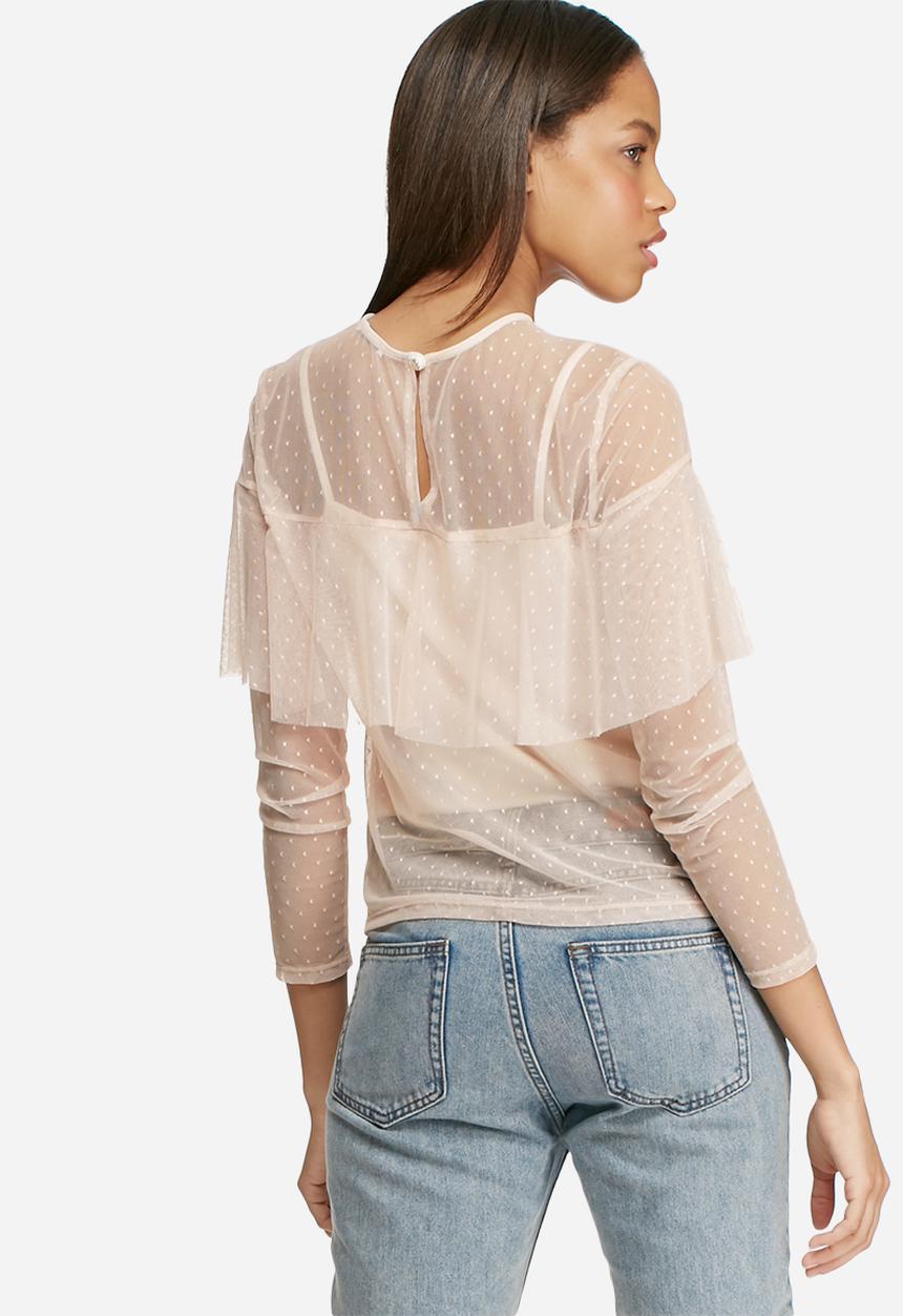dailyfriday - Mesh frill blouse