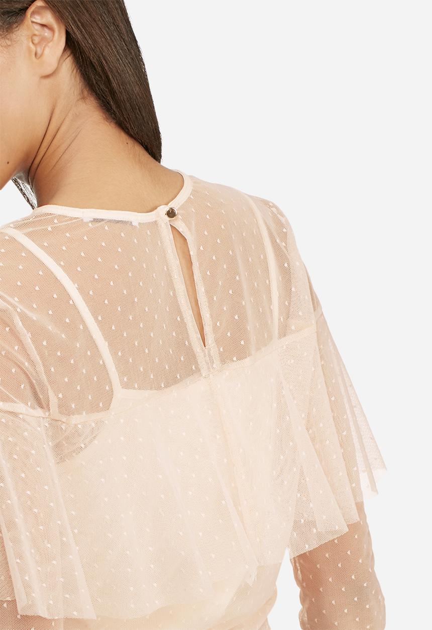 dailyfriday - Mesh frill blouse