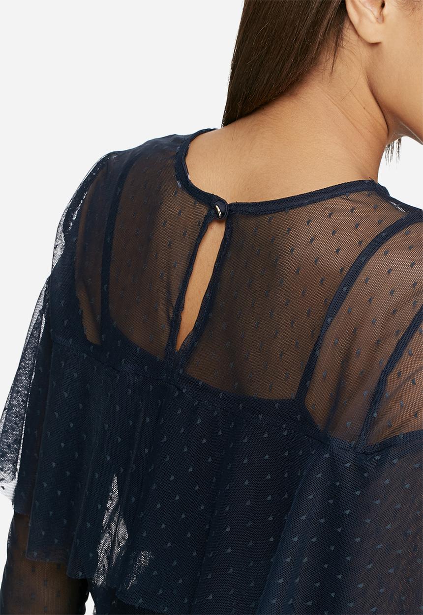 dailyfriday - Mesh frill blouse