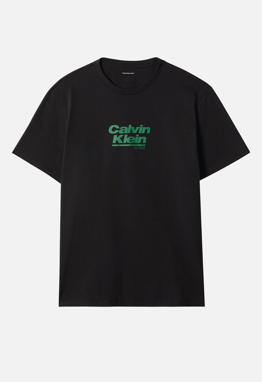 Calvin Klein - Retro Logo Crew Neck T-Shirt - Black