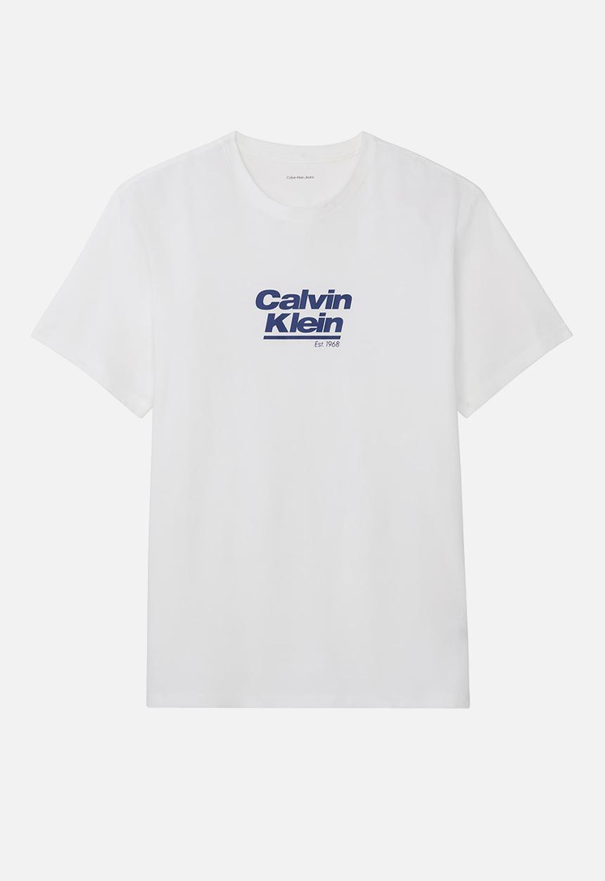 Calvin Klein - Retro Logo Crew Neck T-Shirt - Bright White