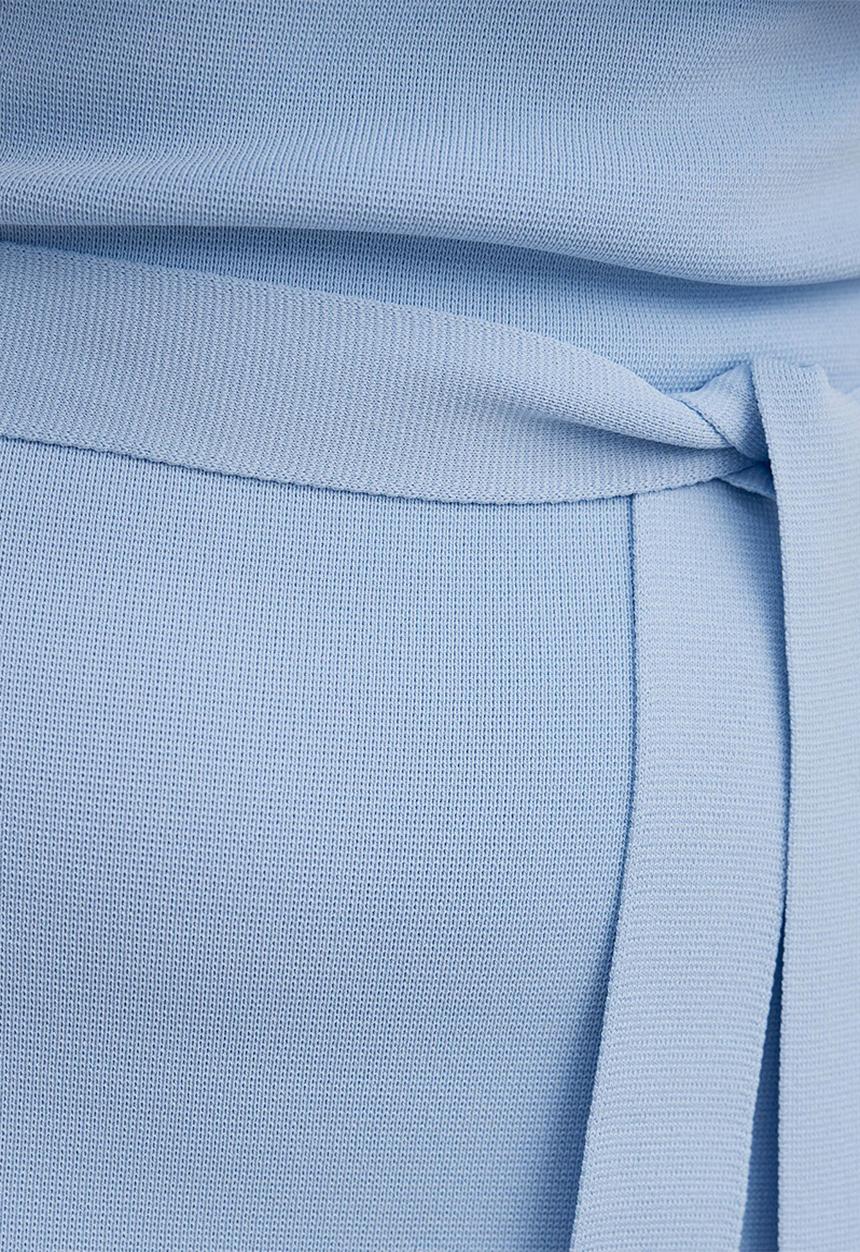 Forever New - Charlize asymmetric frill midi dress in soft blue