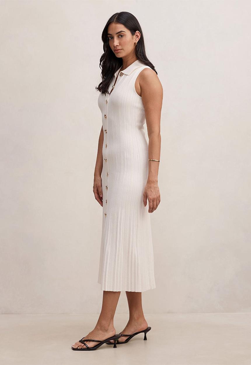 Forever New - Melanie knit midi dress in cream