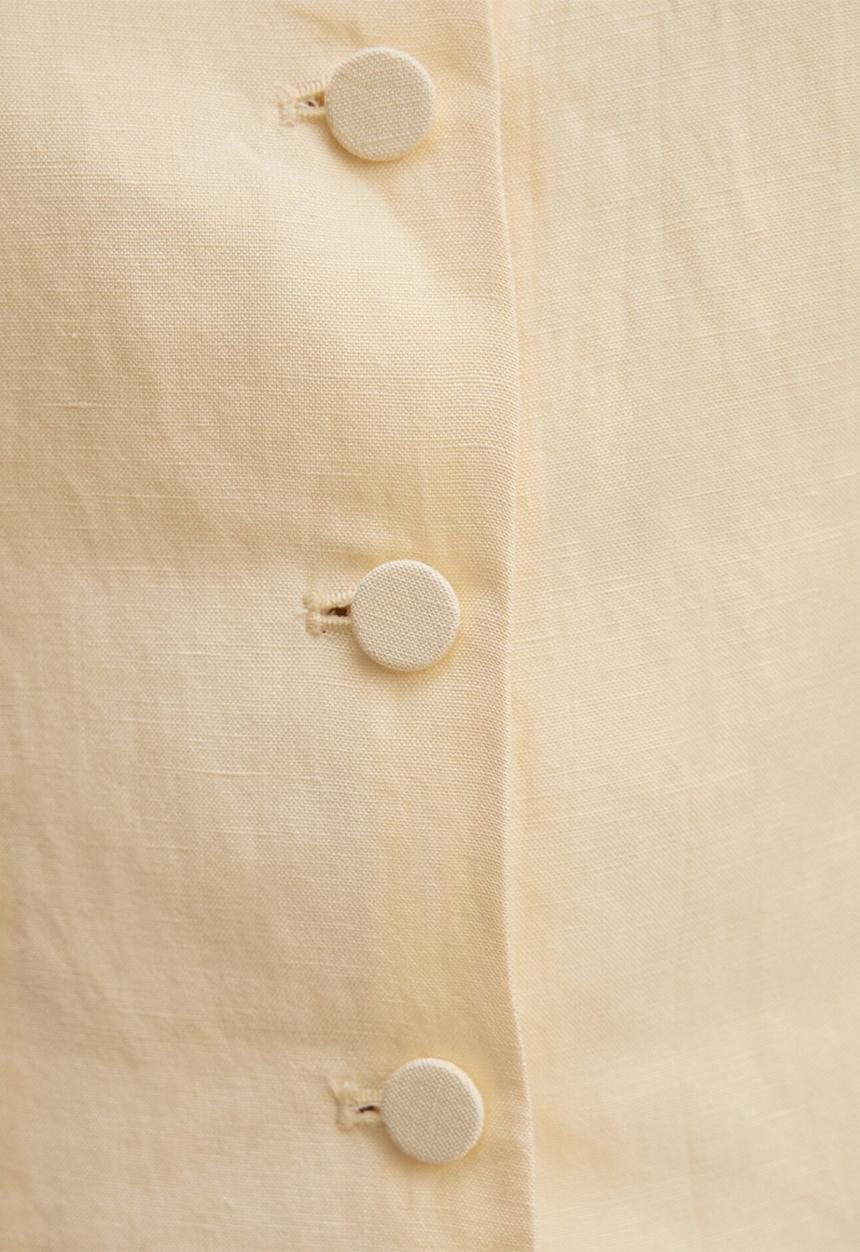 Forever New - Cartia button down top in butter yellow set