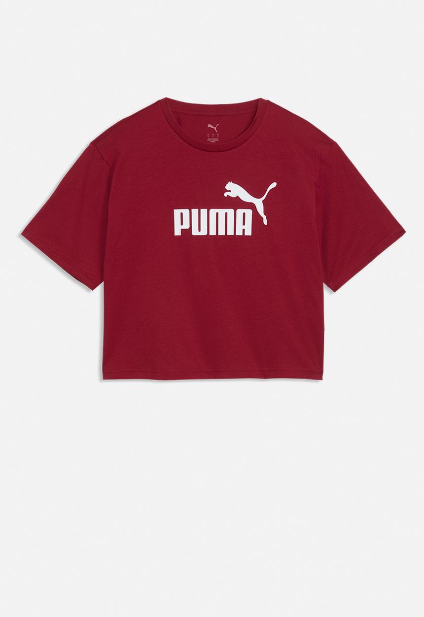 PUMA - Plus ess cropped no. 1 logo relaxed tee - garnet glow