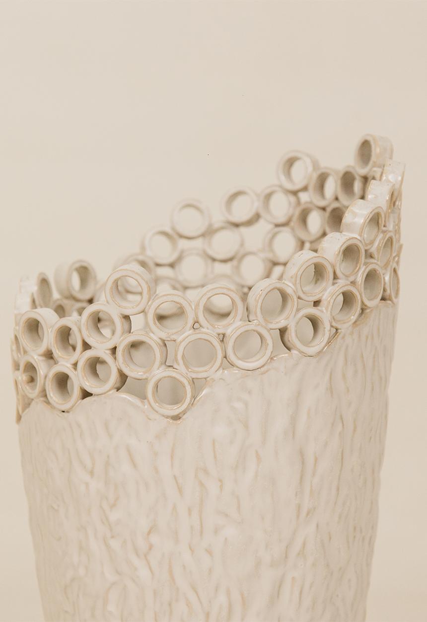 Noha - Cypra large Vase - Cream