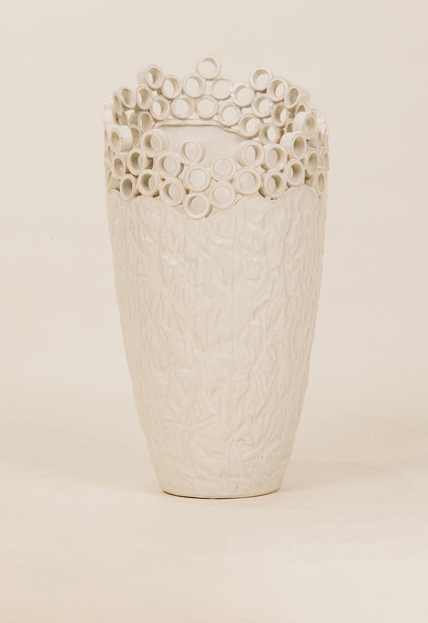 Noha - Cypra large Vase - Cream