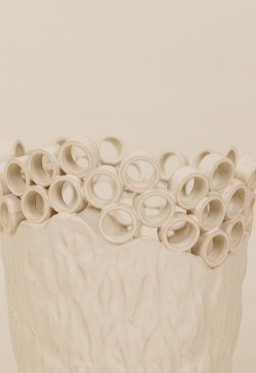 Noha - Cypra Medium Vase - Cream