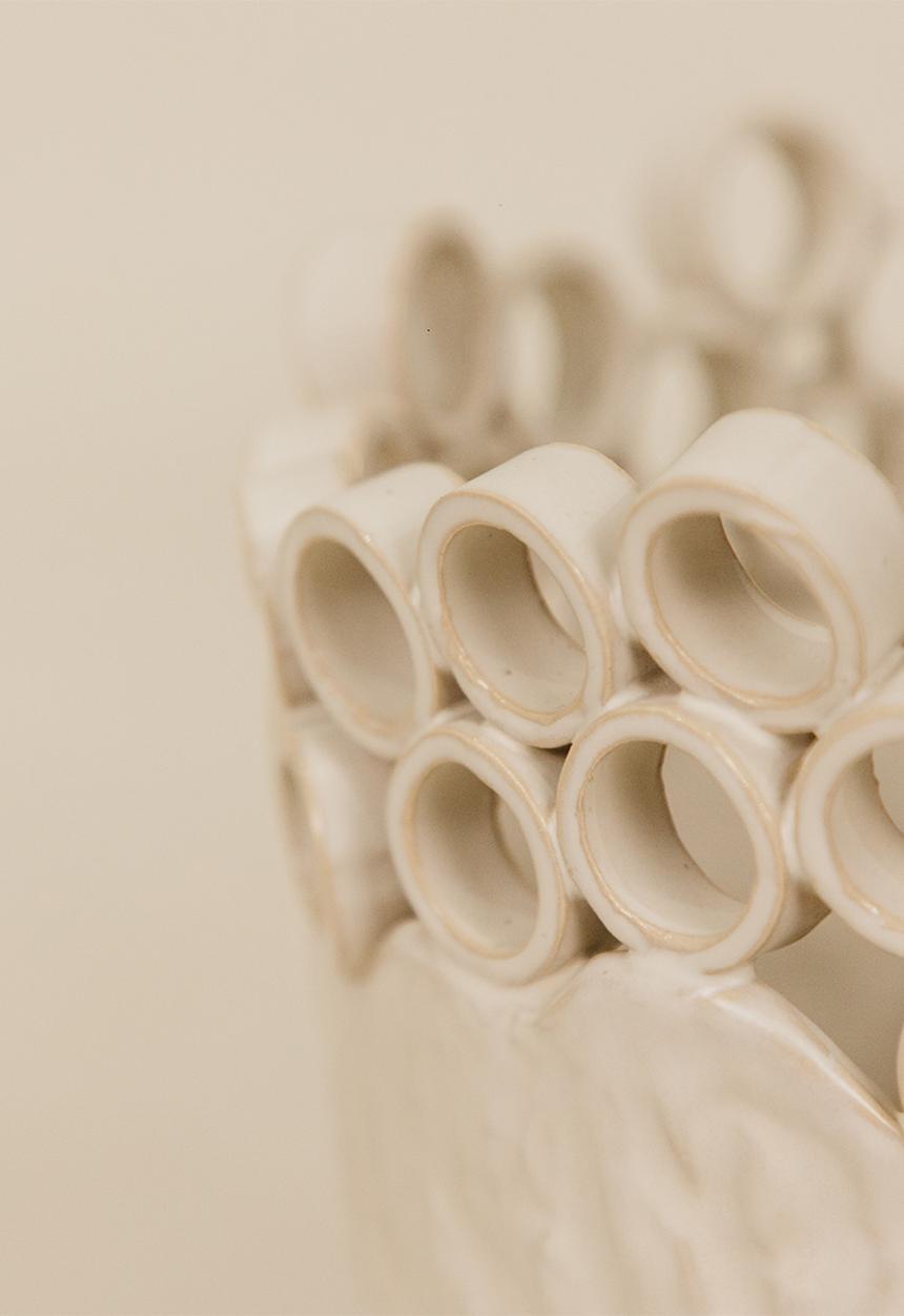 Noha - Cypra Medium Vase - Cream