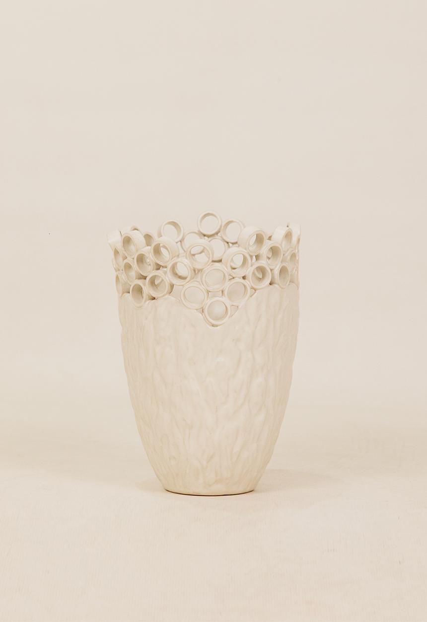 Noha - Cypra Medium Vase - Cream