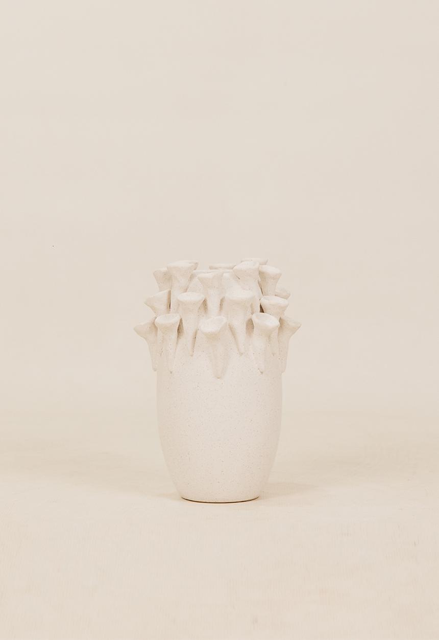 Noha - Kora Vase Small - White