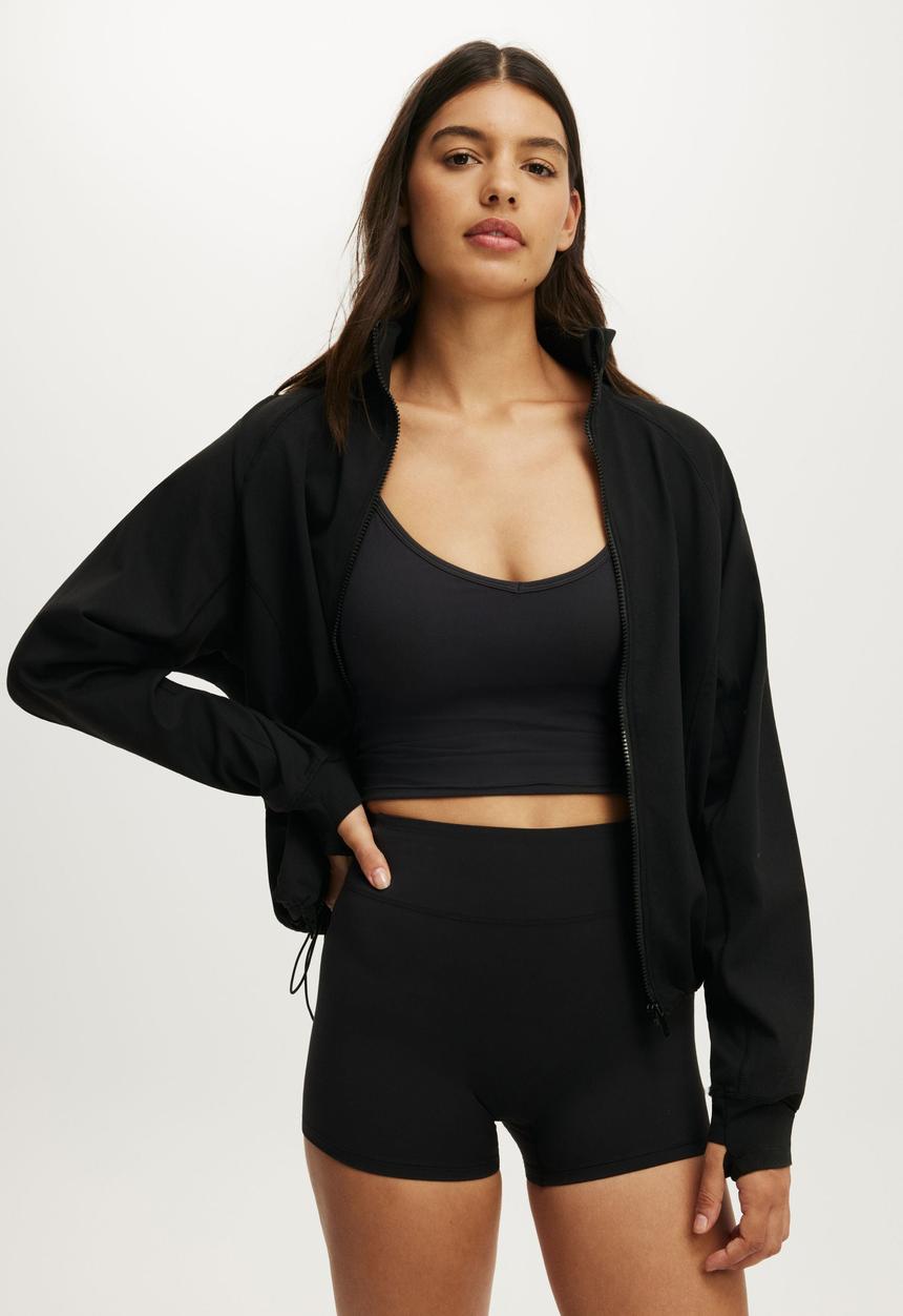 Cotton On - Active Oversized Track Jacket - Black1