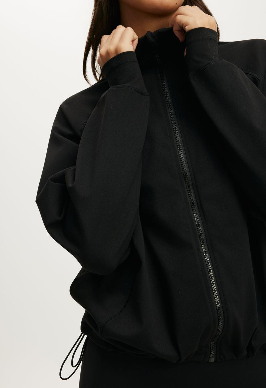 Cotton On - Active Oversized Track Jacket - Black1