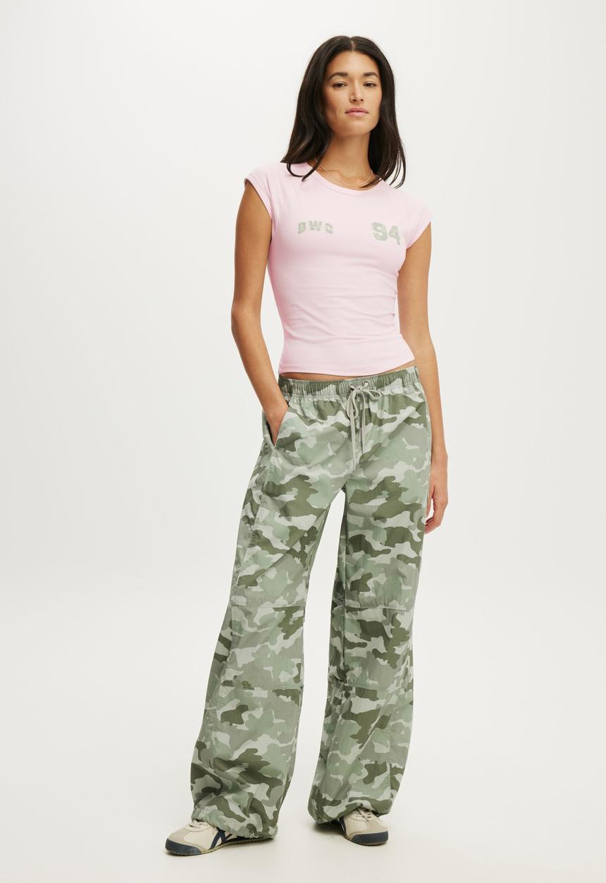 Cotton On - Active Cap Sleeve Tee - Cherry Dream