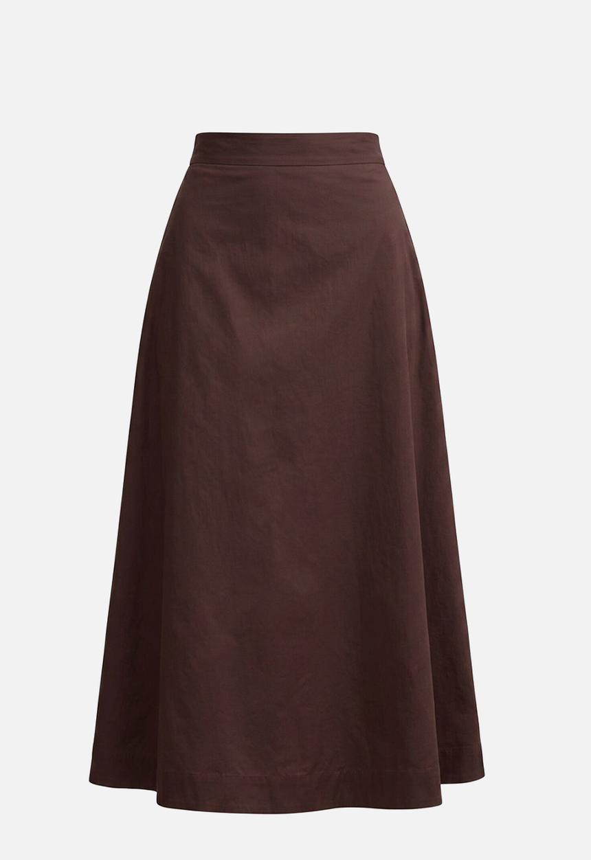 Forever New - Chrissy cotton midi skirt in chocolate