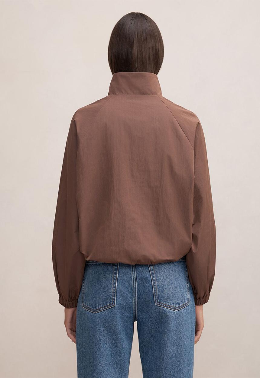 Forever New - Kim quarter zip windbreaker jacket in chocolate truffle